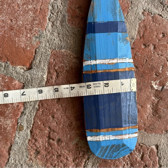 Nautical Wood Blue Decorative Paddle Oar  with rope hook Beach House Lake House - Picture 14 of 16